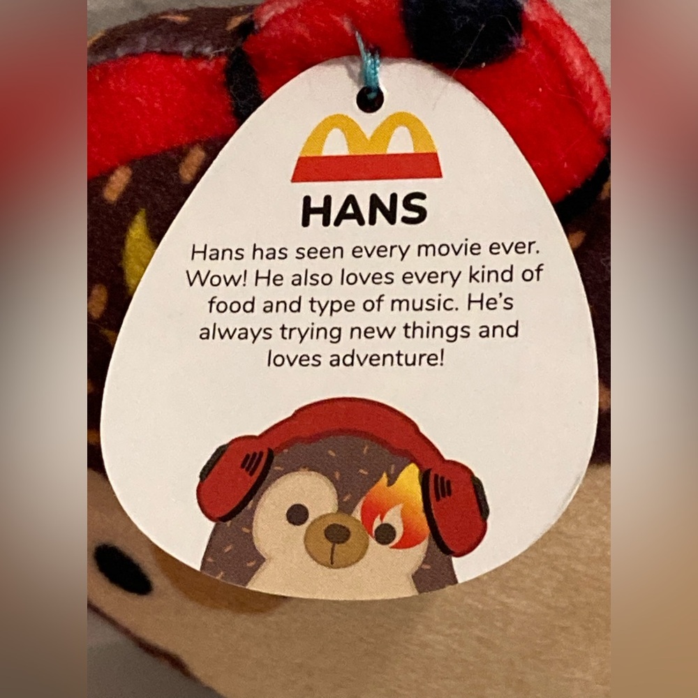 Four Squishmallows McDonald's Happy Meal Collectible 2023 Archie Fifi Hans Sunny - Picture 5 of 14
